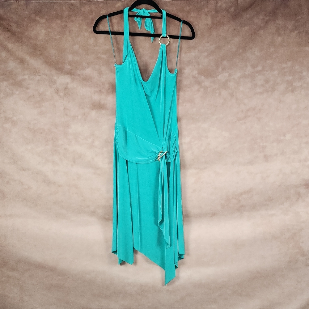Cache Turquoise Asymmetrical Dress